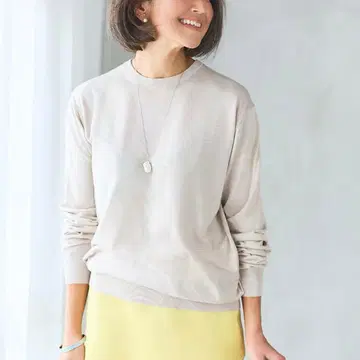 미모레 별주 슬론 실크 니트 <베이지>