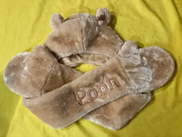 1회 사용 디즈니 푸우 머플러 장갑 팬캡 모자