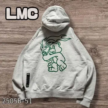 인기 LMC FLAME BEAR 맨투맨 후드티 그레이 S