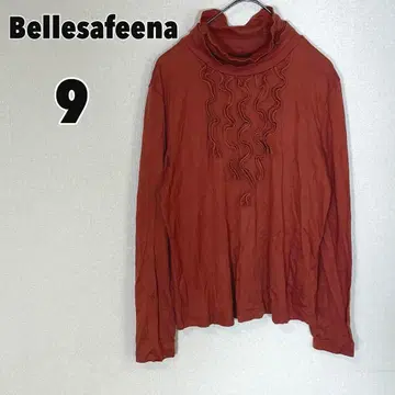 Bellesafeena  하이넥 프릴 상의