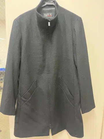 agnes b. homme 에네스베 옴 스탠드 카라 울 코트