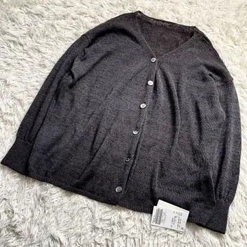 미사용 [ 이에나 ] 에어리 2WAY 니트 가디건 다크 그레이 F