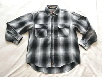 좋은 배색 옴브레 섀도우 체크 셔츠 플란넬 셔츠 M BOON PAL