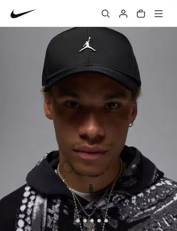 JORDAN 나이키 메탈 조던 캡 블랙 야구 모자