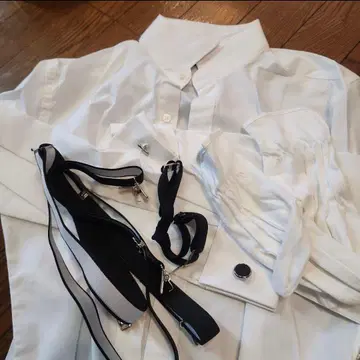 신랑 윙카라 셔츠 세트