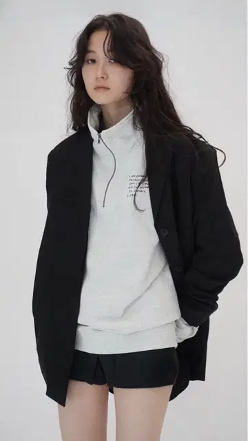 Ludas 하프 집 아트 스웨트셔츠 L 사이즈