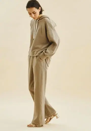 오가닉 파일 팬츠 그레이스 콘티넨탈