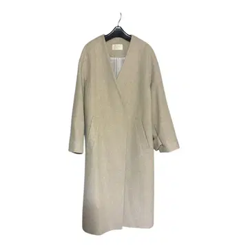 beams 베이지 V넥 롱 코트