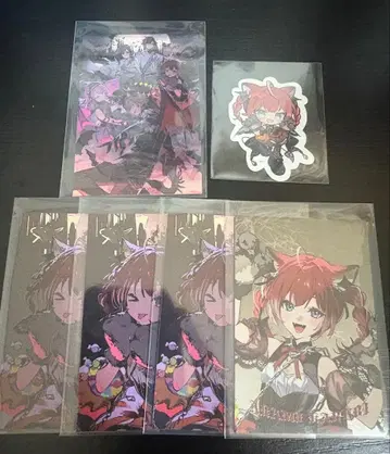 CR 할로윈 메탈릭 카드 스티커 아카미 카루비 A 집합