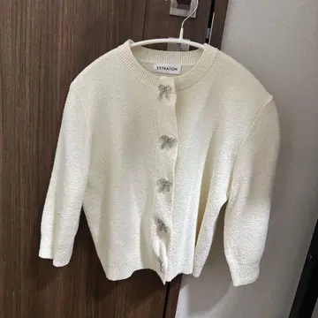 ESTNATION 아이보리 니트 가디건