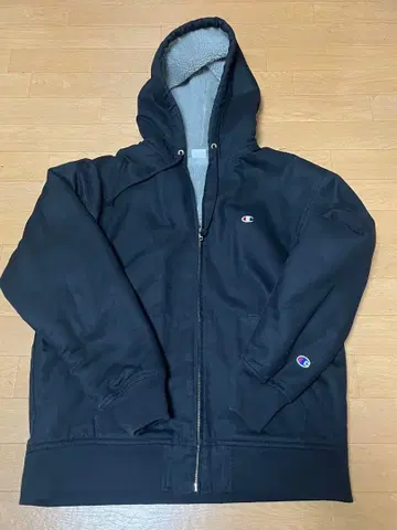 Champion 풀 집업 후드 부착 후드티 자켓 L