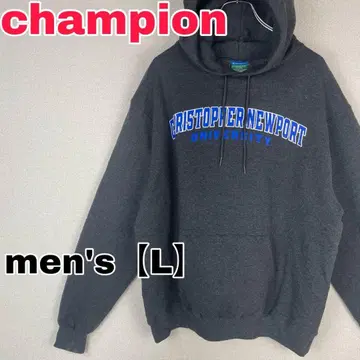 Z376 champion 그레이 후드 부착 후드티 L