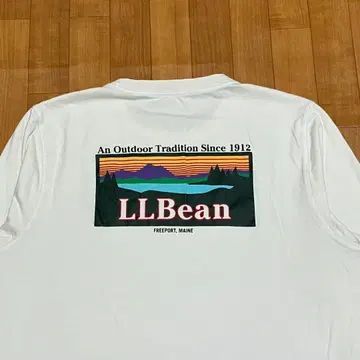 스테디셀러 L.L.Bean 박스 로고 긴팔 티셔츠 롱티