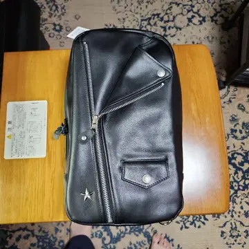 schott 블랙 라이더 자켓풍 숄더백