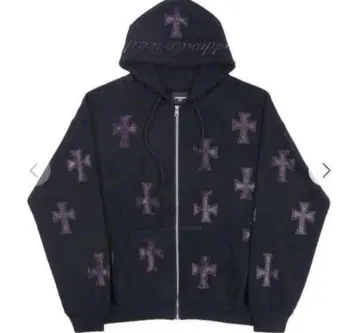 unknown London 후드티 L 사이즈 퍼플 블랙