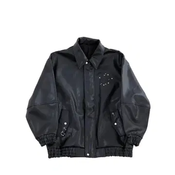 AnnMiru 스터드 가죽 자켓