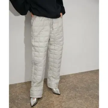 TAION 퀼팅 팬츠 라이트 그레이