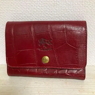 일비종떼 지갑 악어 무늬 레드