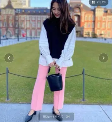 U NITED ARROWS UWFM P/PU FLA 크롭 팬츠