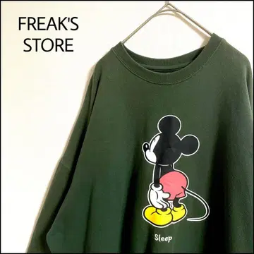 FREAK'S STORE 디즈니 맨투맨 그린 오버 사이즈