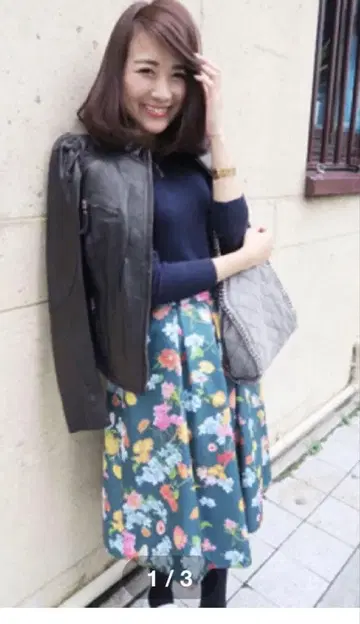 chesty 소매 리브 가죽 자켓