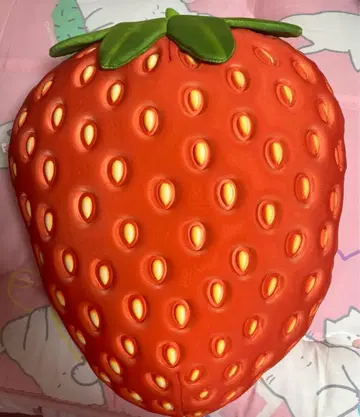 울퉁불퉁 딸기 딸기 쿠션