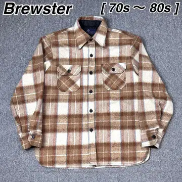 70s ~ 80s 브루스터 플란넬 셔츠 체크 셔츠