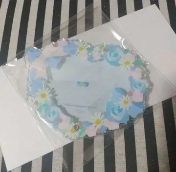 후쿠야 AGF 2022 하트 플라워 리스 아크릴 프레임 한정판 스카이블루