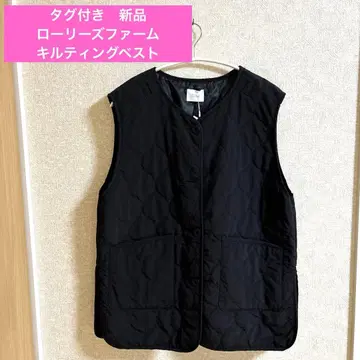 택 포함 새상품 로리즈팜 퀼팅 베스트 프리 사이즈