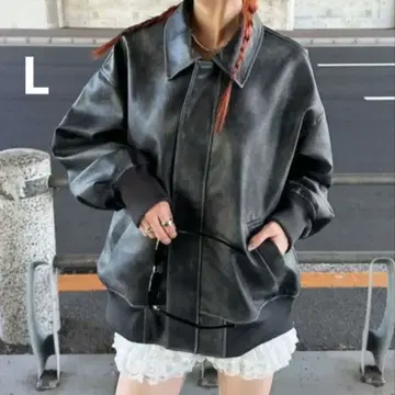 sedacle 세다클 빈티지 페이크 가죽 자켓 블루종