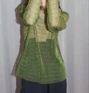 새상품급 세탁 leinwande 인터넷 상의 Mesh Top green