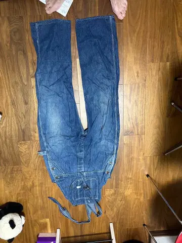 데님 오버롤 다크 블루