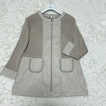 인기 슈퍼 뷰티 퀼팅 자켓 니트 롱 XL 사이즈