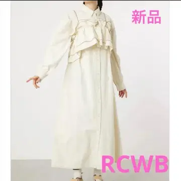 로데오 크라운 프릴 레이어드 밀리터리 롱 원피스