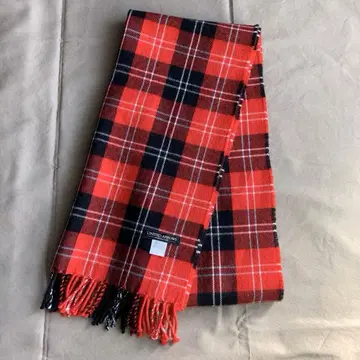 UNITED ARROWS 빨간색 머플러 타탄 체크 이탈리아제