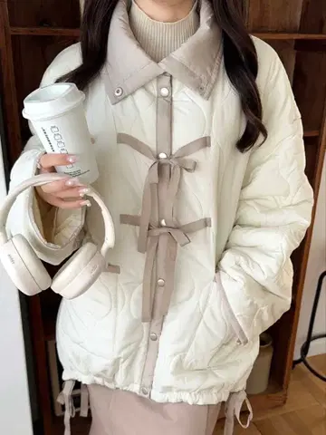 milky skirt 퀼팅 자켓 아이보리