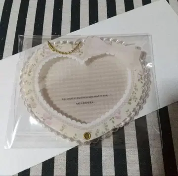 후쿠야 아크릴 프레임 리틀 플라워 하트 화이트