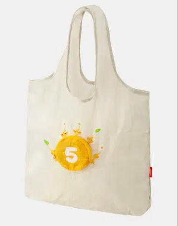 미사용 새상품 피크민 접이식 백 노랑 5레트 PIKMIN 에코백