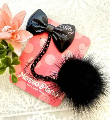 레어! 메조피아노 참 캔디 걸즈 리본 블랙 퍼 헤이세이 미사용