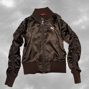 PUMA 다크 브라운 블루종 짧은 기장 드로스트풍 y2k 헤이세이 그런지