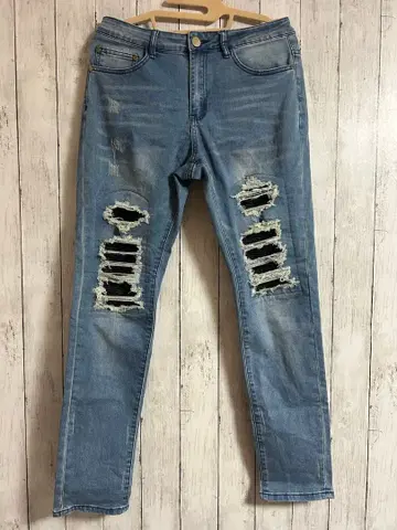 데미지 데님 M 사이즈