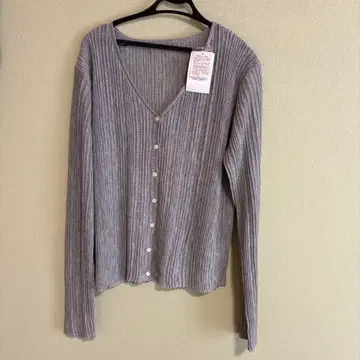 DISCOAT 그레이 긴팔 가디건 프리 사이즈