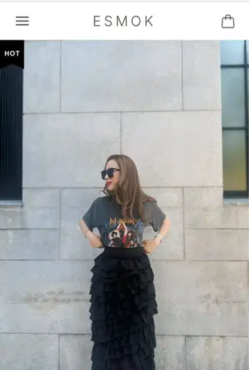 ESMOK 프릴 디자인 스커트