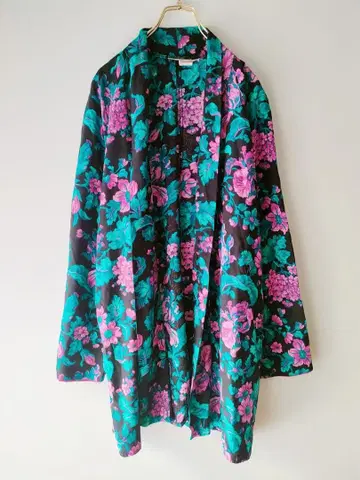 USA제 레이온 가운 자켓 꽃무늬 빈티지 아우터