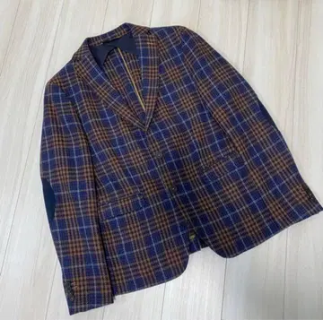 컨디션 최상 ZARA 스테디셀러 울 체크 테일러드 자켓 엘보우 패치