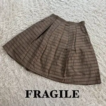 [ 한정 판매 ] FRAGILE 스트라이프 플레어 스커트 38