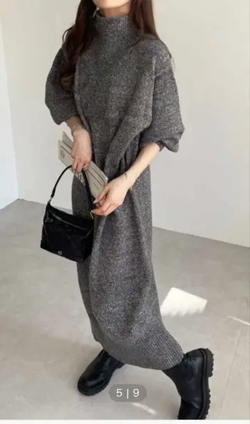 2way 롱 니트 원피스 편안함과 아름다움 롱 맥시