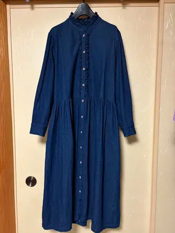 MINATONO TENRANKAI 데님 롱 원피스