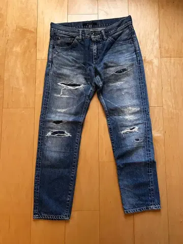 Johnbull 테이퍼드 데미지 데님 AP270 사이즈 S