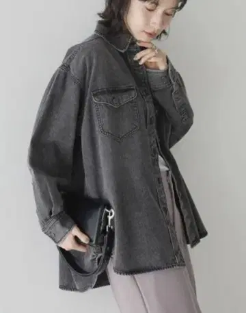 아메리칸 홀릭 W 포켓 데님 셔츠 L 사이즈